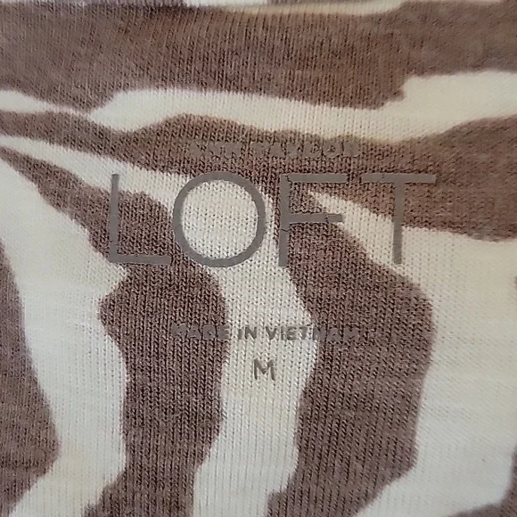 Ann Taylor Loft zebra print tank top womens size M - Picture 7 of 8